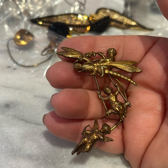 Vintage Antiqued Gold Ear Cover Cuff-Boutique - Picture 1 of 7